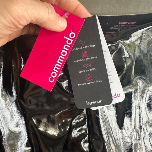 Commando Faux Patent Leather Legwear Legging NWT Black Small - Picture 5 of 7